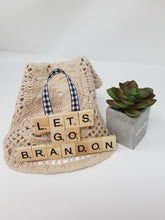 Load image into Gallery viewer, Let's Go Brandon Wooden Tile Ornament Car Charm