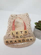 Load image into Gallery viewer, Let's Go Brandon Wooden Tile Ornament Car Charm