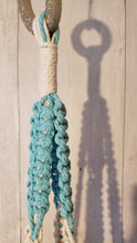 Load image into Gallery viewer, Boho Aqua & Gray or Aqua & Cream Plant Hanger
