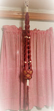 Load image into Gallery viewer, Maroon &amp; White Beaded Macrame Planter Hanger
