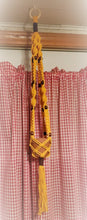 Load image into Gallery viewer, Yellow &amp; Brown Sunflower Colors Beaded Macrame Hanger
