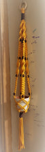 Load image into Gallery viewer, Yellow &amp; Brown Sunflower Colors Beaded Macrame Hanger
